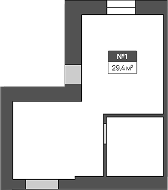 Планировка 29.4 м²