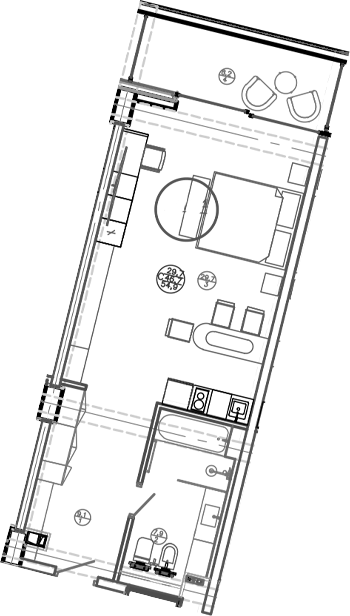 Планировка 46.7 м²
