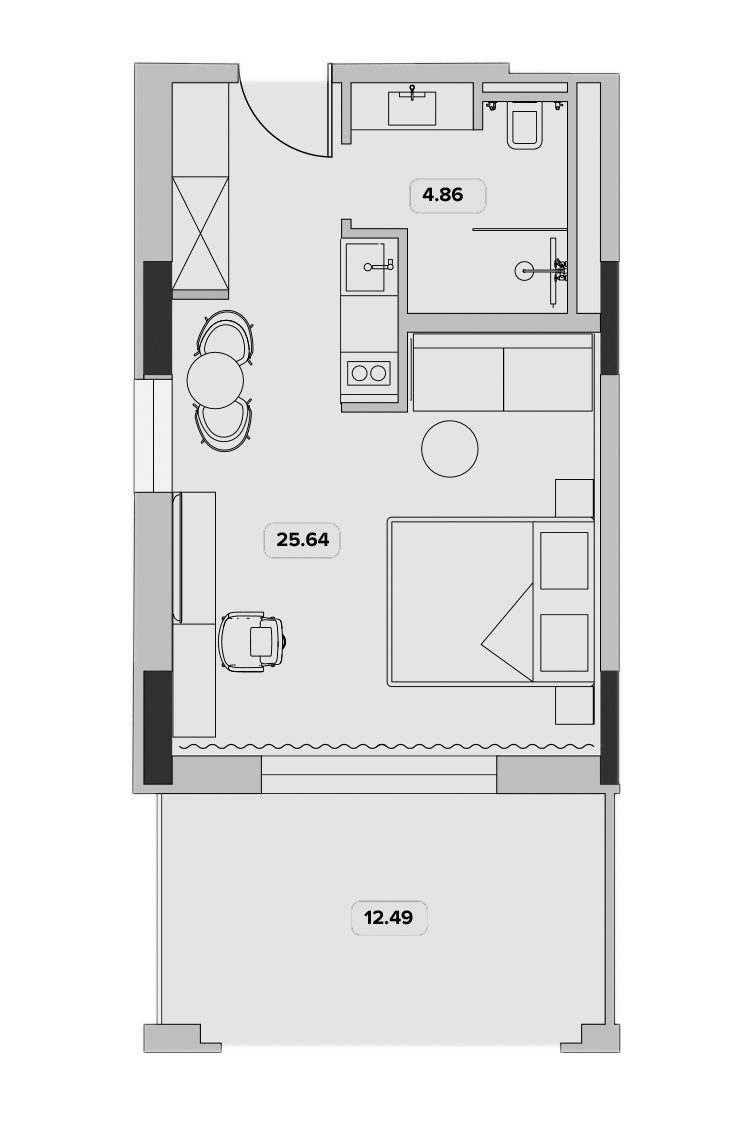 Планировка 32.2 м²