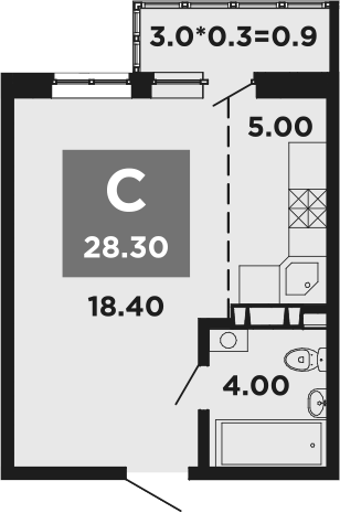 Продается 1-комн. квартира, 27.4 м²