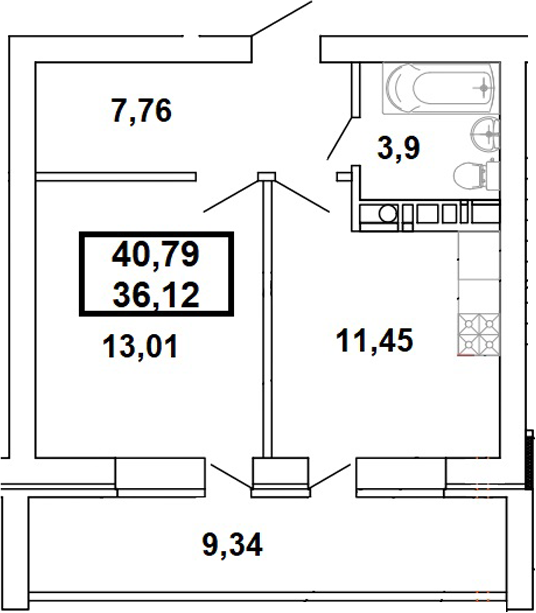 1-комн. · 36.12 м²