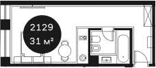 Планировка 31.45 м²
