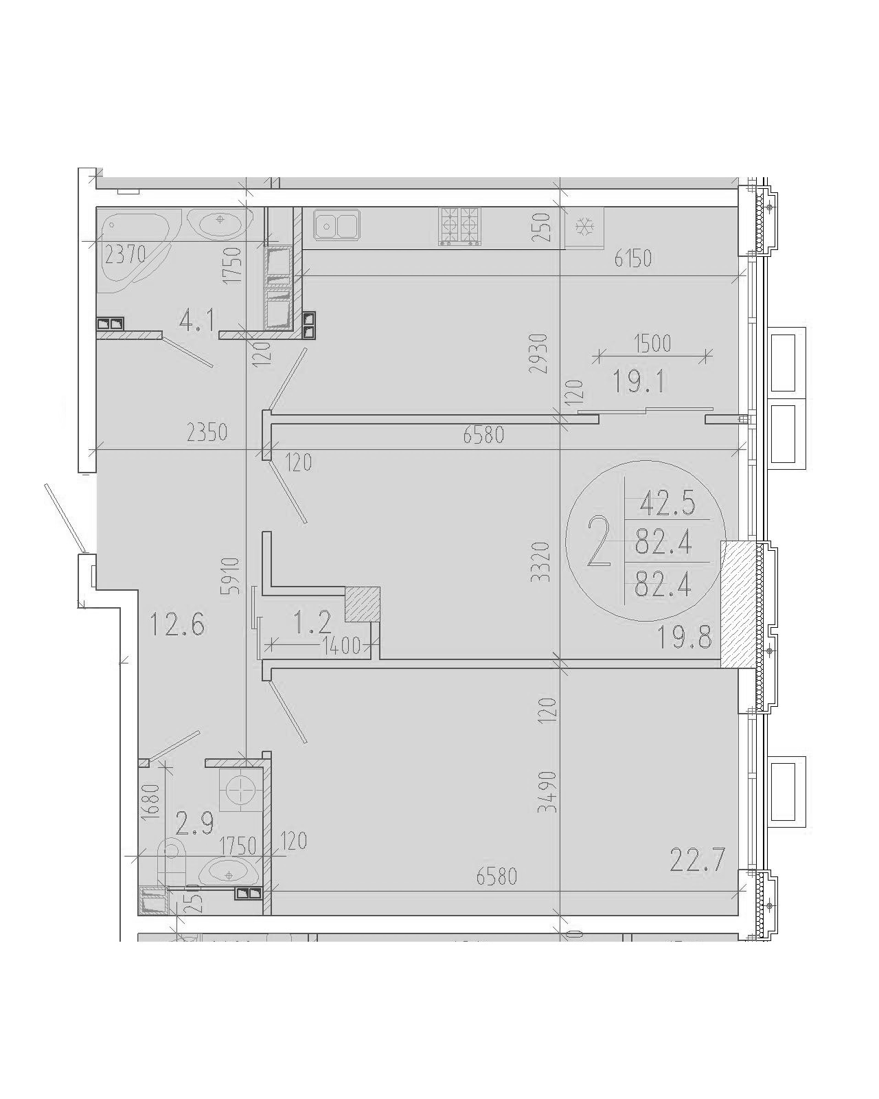 Планировка 82.4 м²