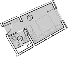 Планировка 16.9 м²