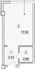Планировка 24.32 м²