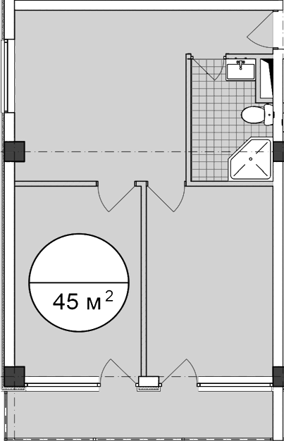 Планировка 45 м²