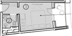 Планировка 16.6 м²