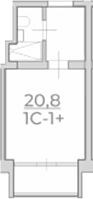 Планировка 20.8 м²