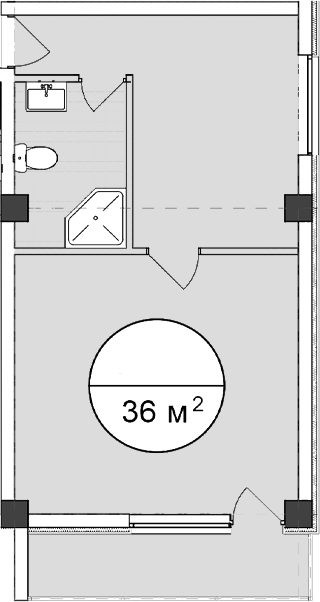 Планировка 36 м²