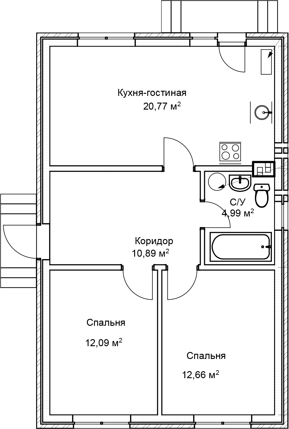 Планировка 105 м²
