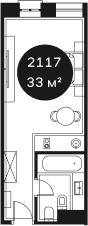Планировка 32.72 м²