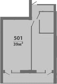 Планировка 39 м²