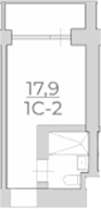Планировка 17.9 м²