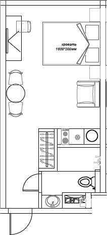 Планировка 24 м²