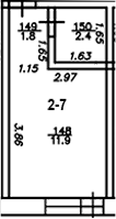 Планировка 16.1 м²