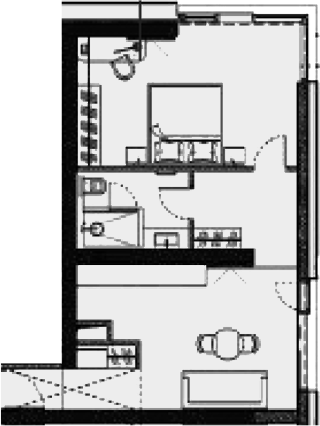 Планировка 55.3 м²
