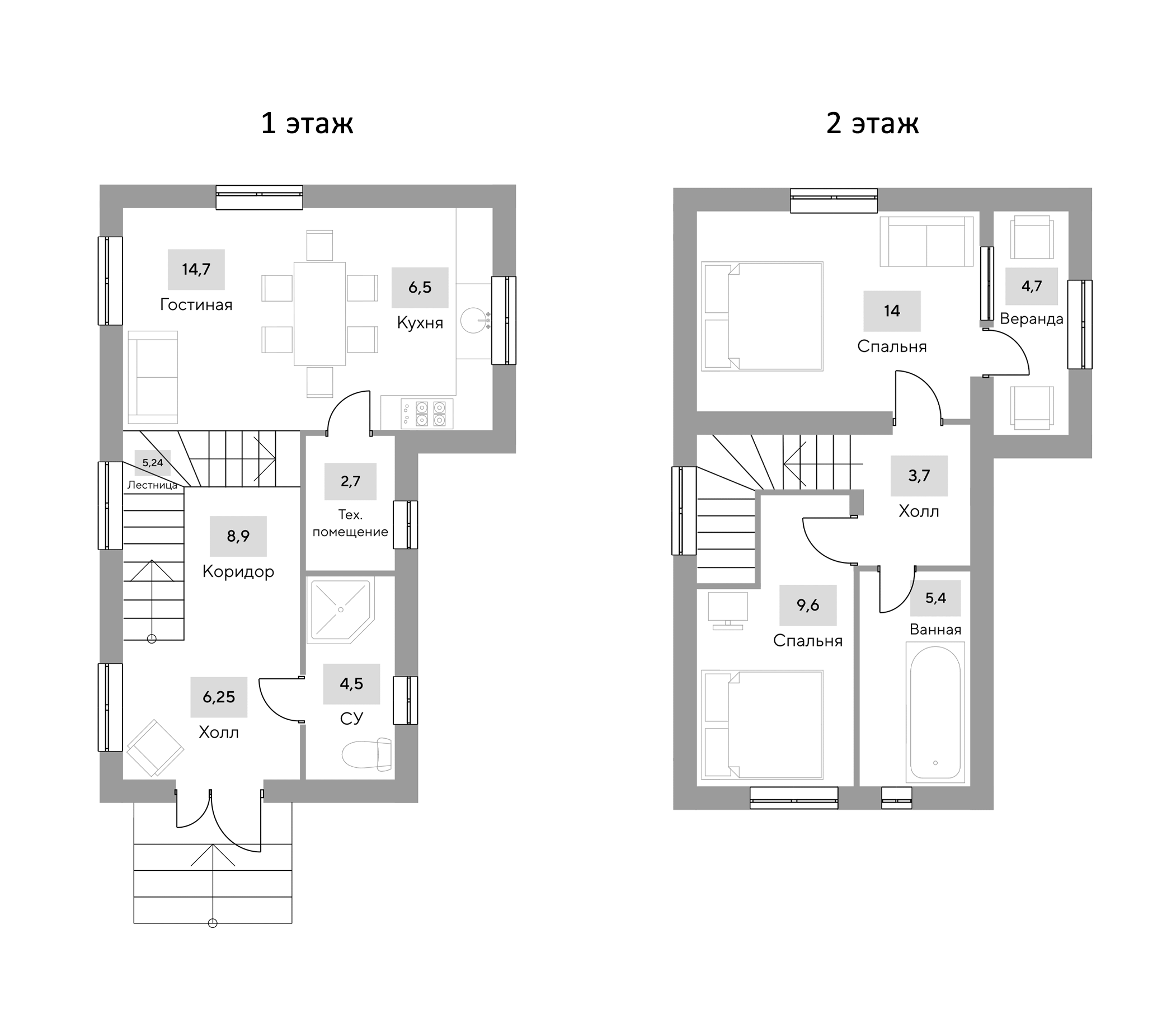 Планировка 81.5 м²