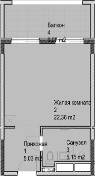 Планировка 32.5 м²