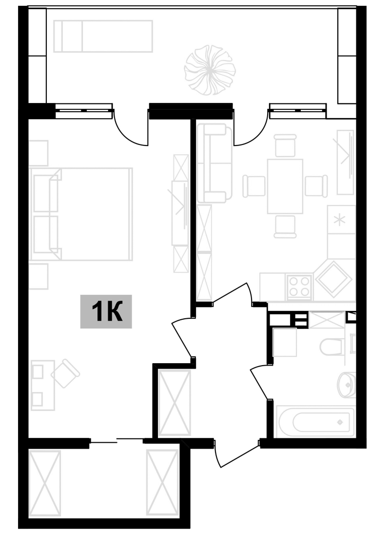 Продается 1-комн. квартира, 50.28 м²