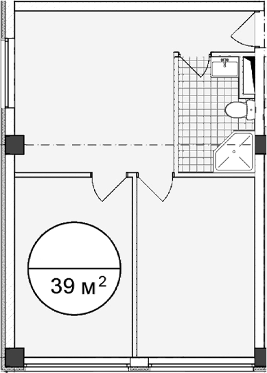 Планировка 38 м²