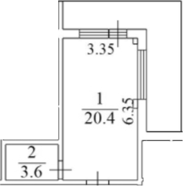 Планировка 38.4 м²