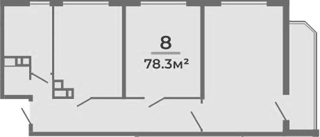 Планировка 71.6 м²