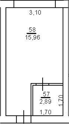 Планировка 27.6 м²