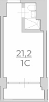 Планировка 21.2 м²