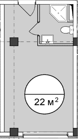 Планировка 22 м²