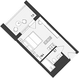 Планировка 21.2 м²