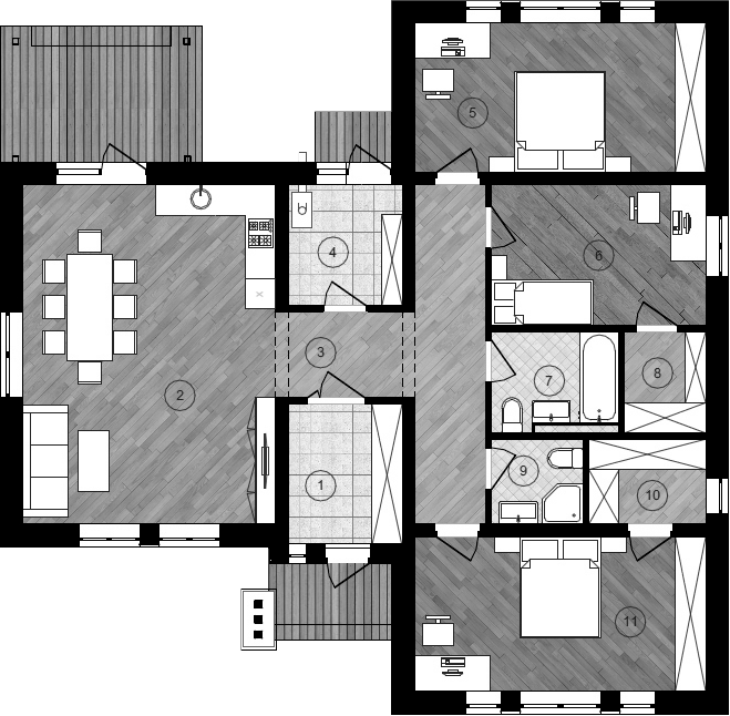 Планировка 128.2 м²
