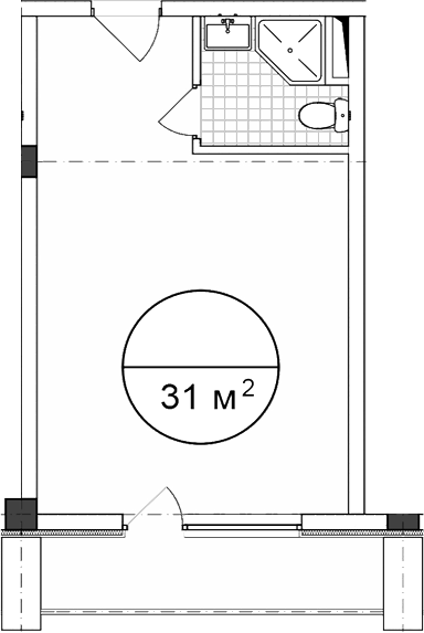 Планировка 31 м²