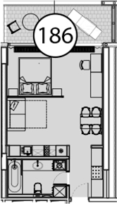Планировка 55.5 м²