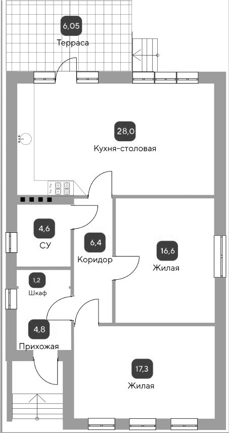 Планировка 78.9 м²