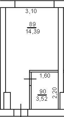 Планировка 26.7 м²