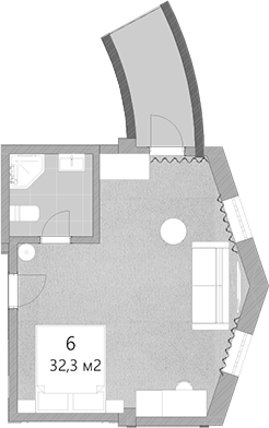 Планировка 32.3 м²