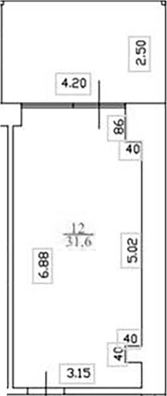 Планировка 31.6 м²