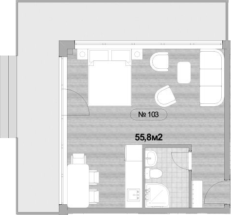 Планировка 35.5 м²