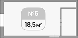 Планировка 18.5 м²