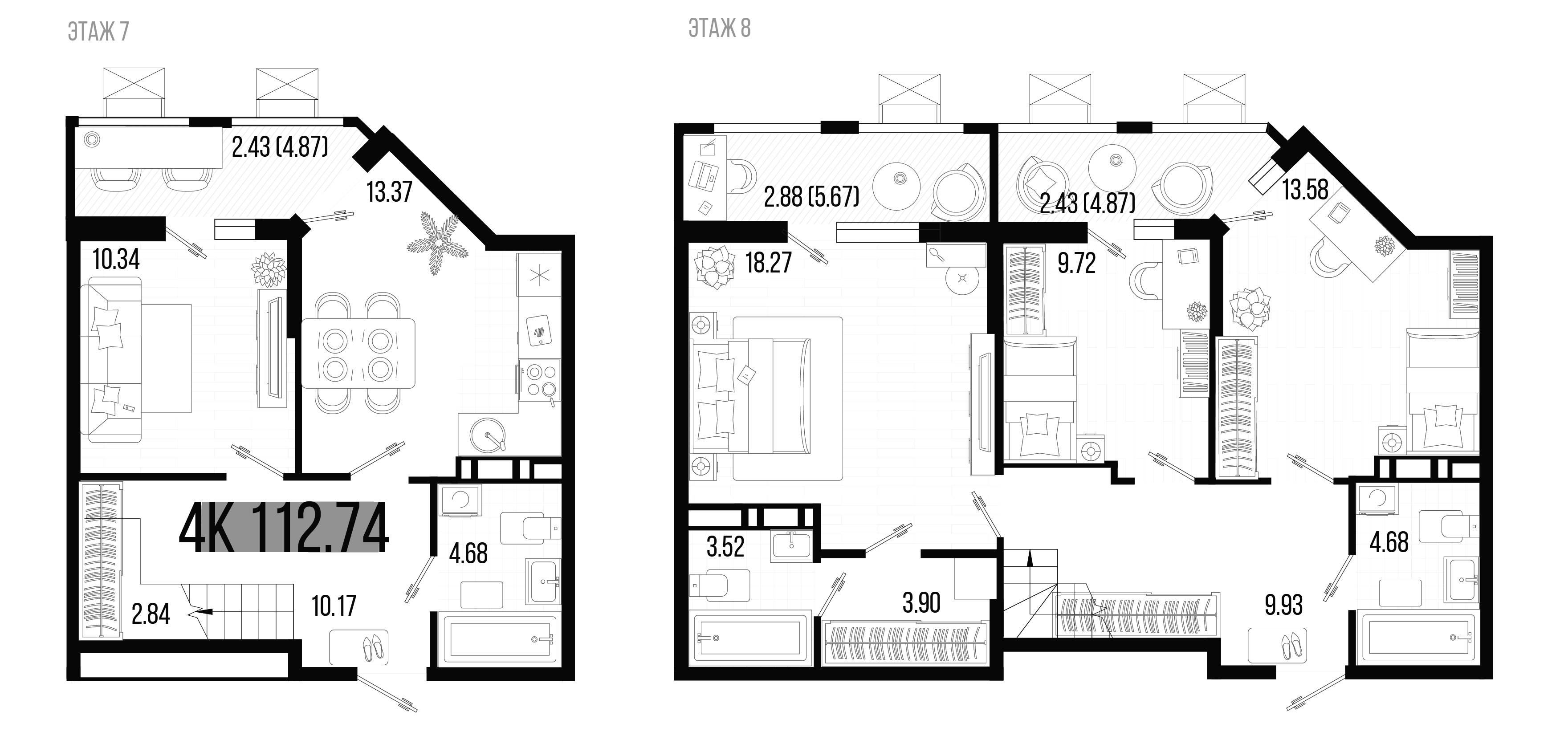 Продается 4-комн. квартира, 105 м²