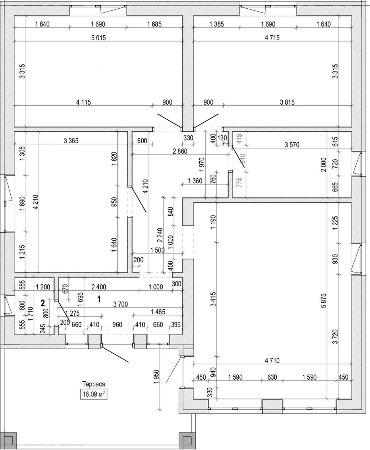 Планировка 104.91 м²