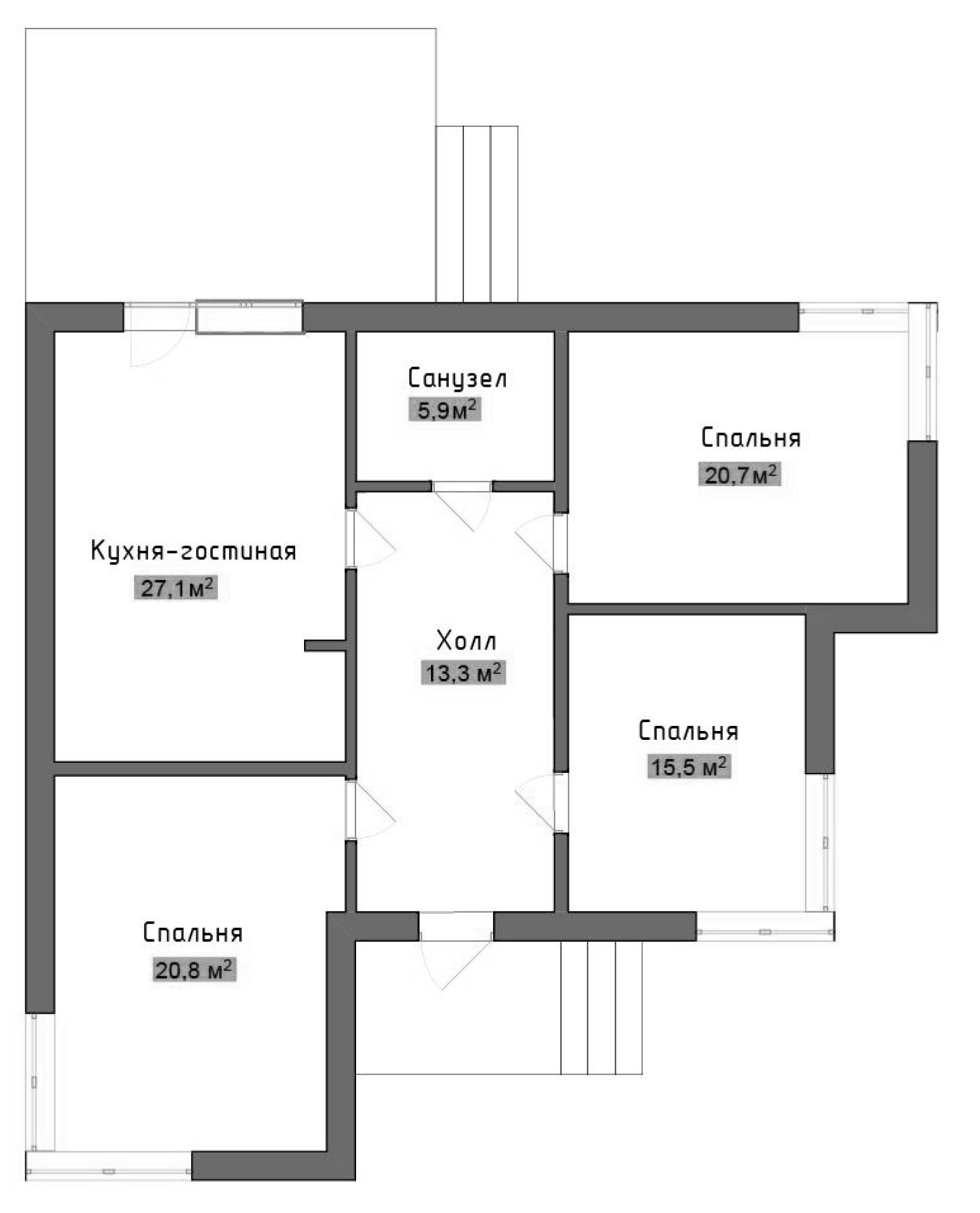 Планировка 103 м²
