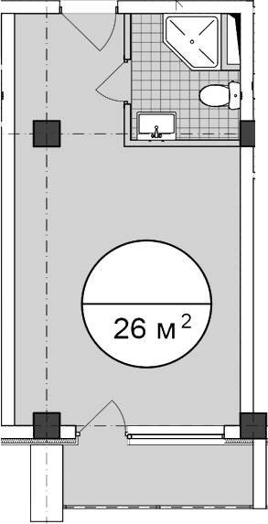Планировка 26 м²