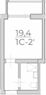 Планировка 19.4 м²
