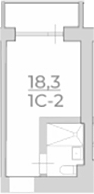Планировка 18.3 м²