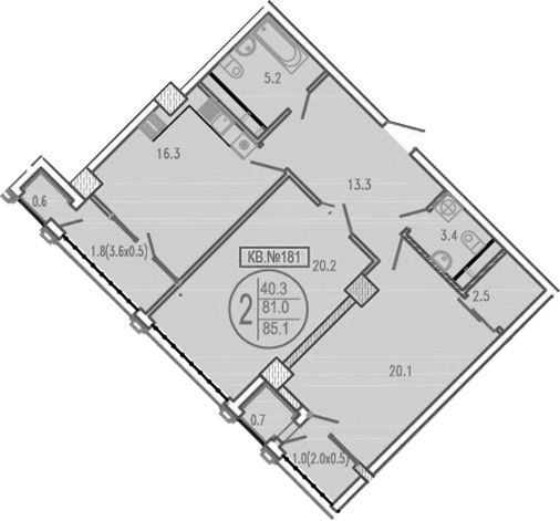 Планировка 81 м²