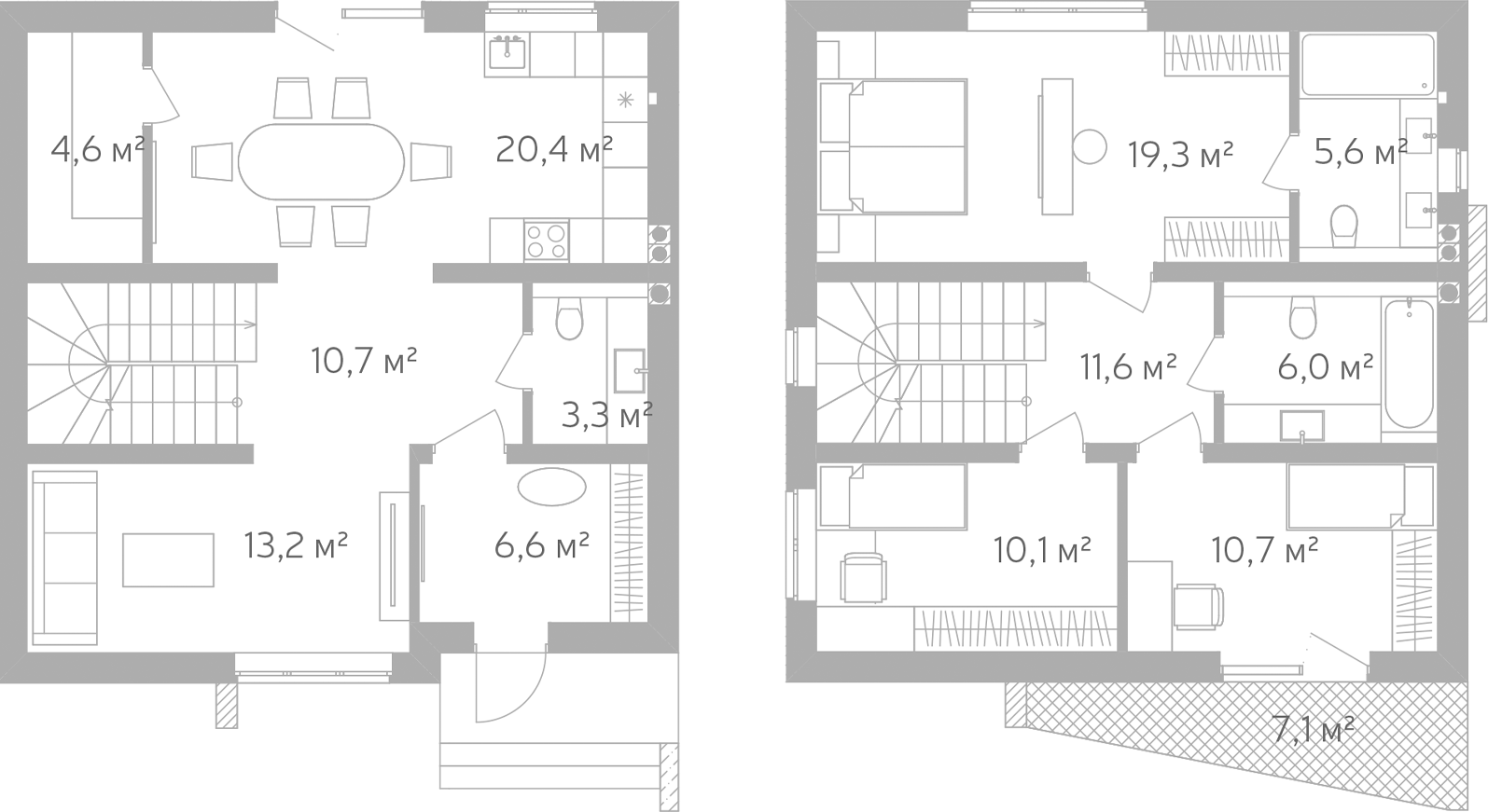 Планировка 124.07 м²