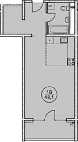 Планировка 48.1 м²