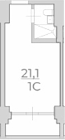 Планировка 21.1 м²