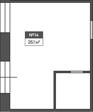 Планировка 26.1 м²